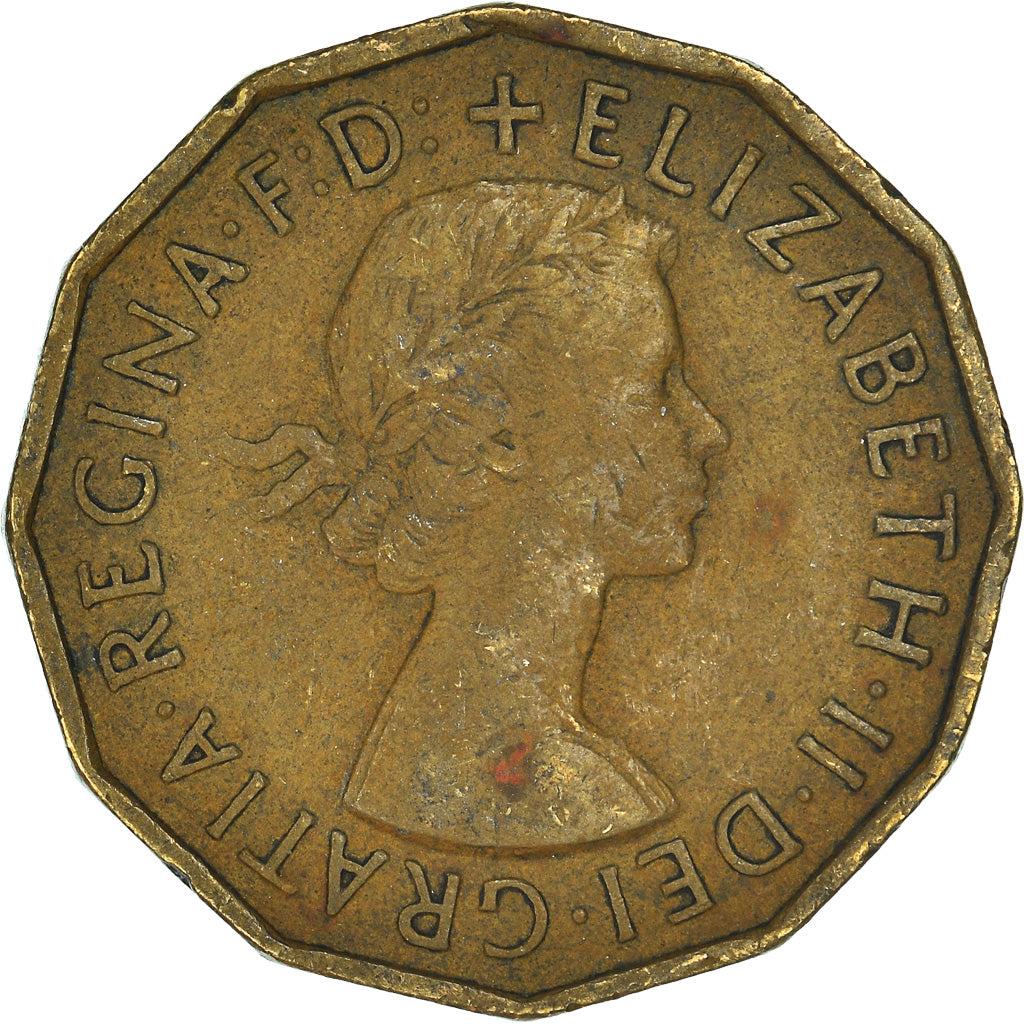 Moeda, Grã-Bretanha, 3 Pence, 1955