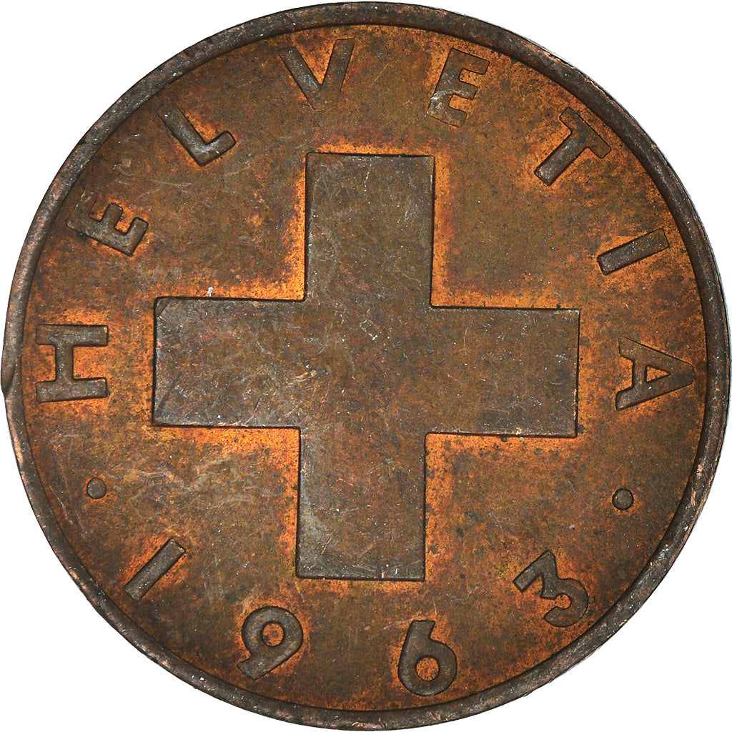Moneta, Svizzera, 2 Rappen, 1963