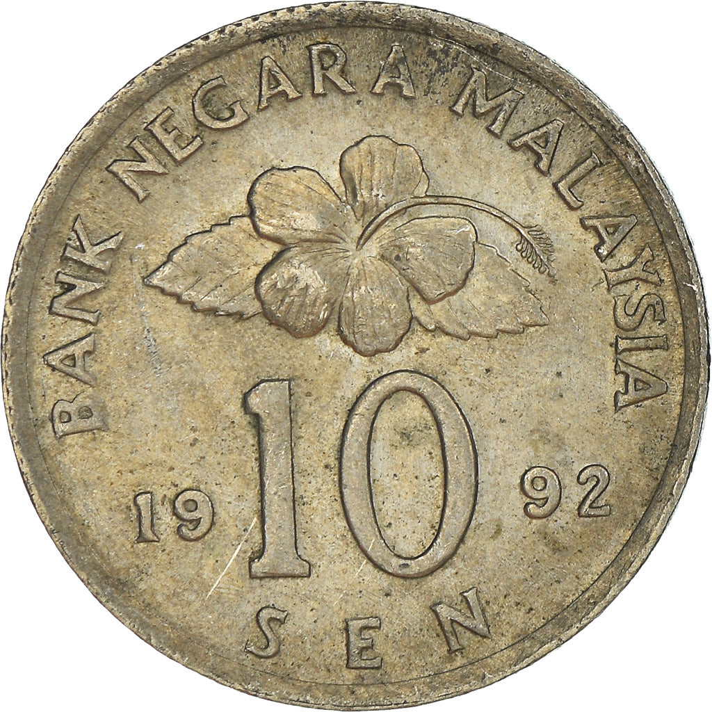 Coin, Malaysia, 10 Sen, 1992