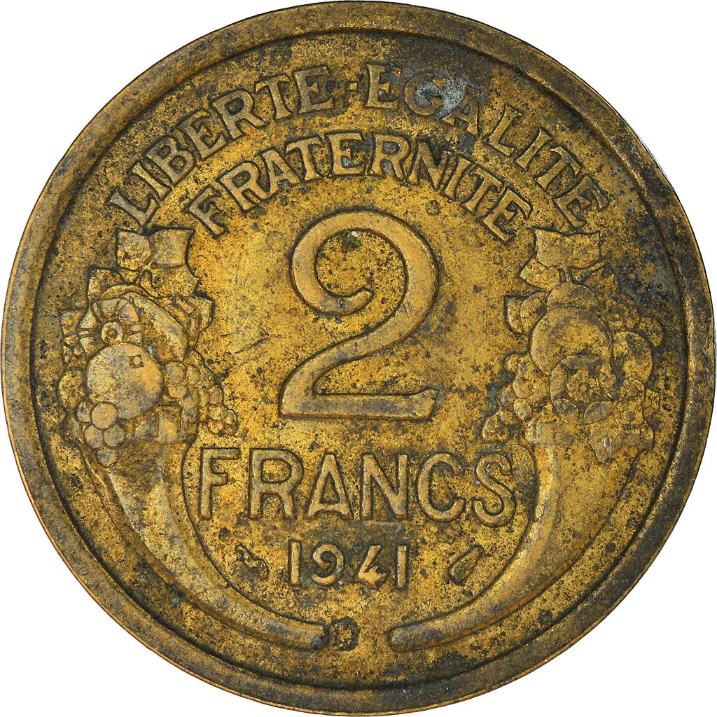 Moneta, Francia, 2 Francs, 1941