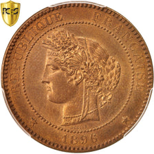 Coin, France, Cérès, 10 Centimes, 1896, Paris, PCGS, MS64RB, MS(64), Bronze