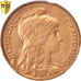Moneda, Francia, Dupuis, 10 Centimes, 1898, Paris, PCGS, Genuine, EBC, Bronce
