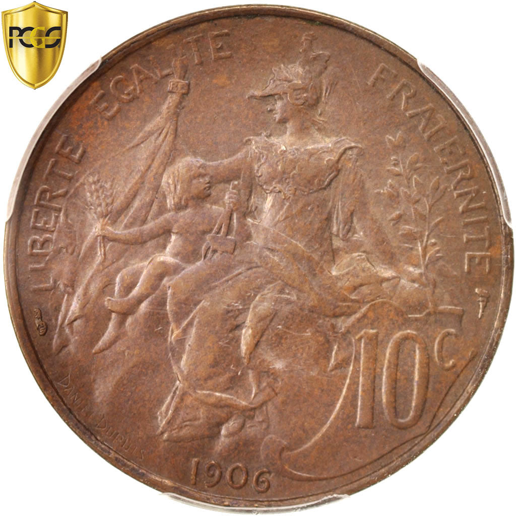 Coin, France, Dupuis, 10 Centimes, 1906, Paris, PCGS, MS62BN, MS(60-62), Bronze