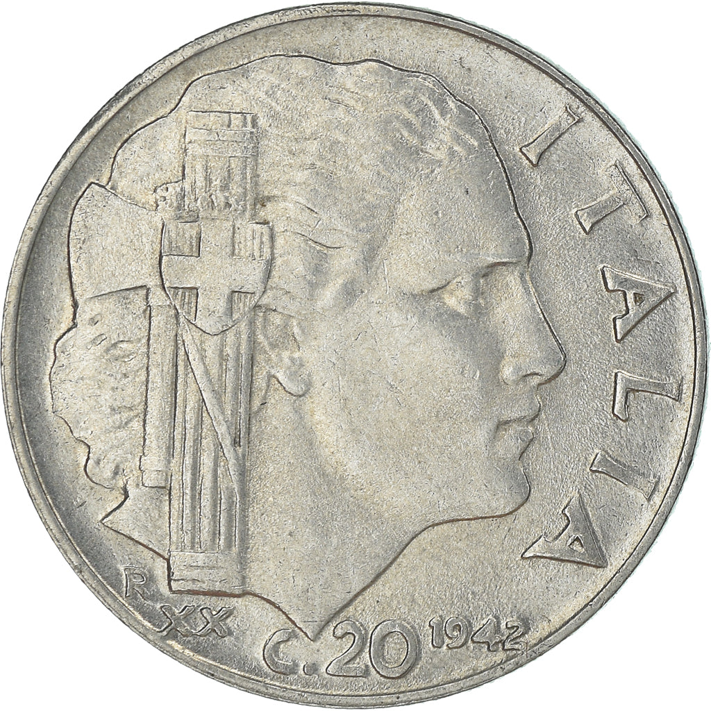 Moneta, Italia, 20 Centesimi, 1942