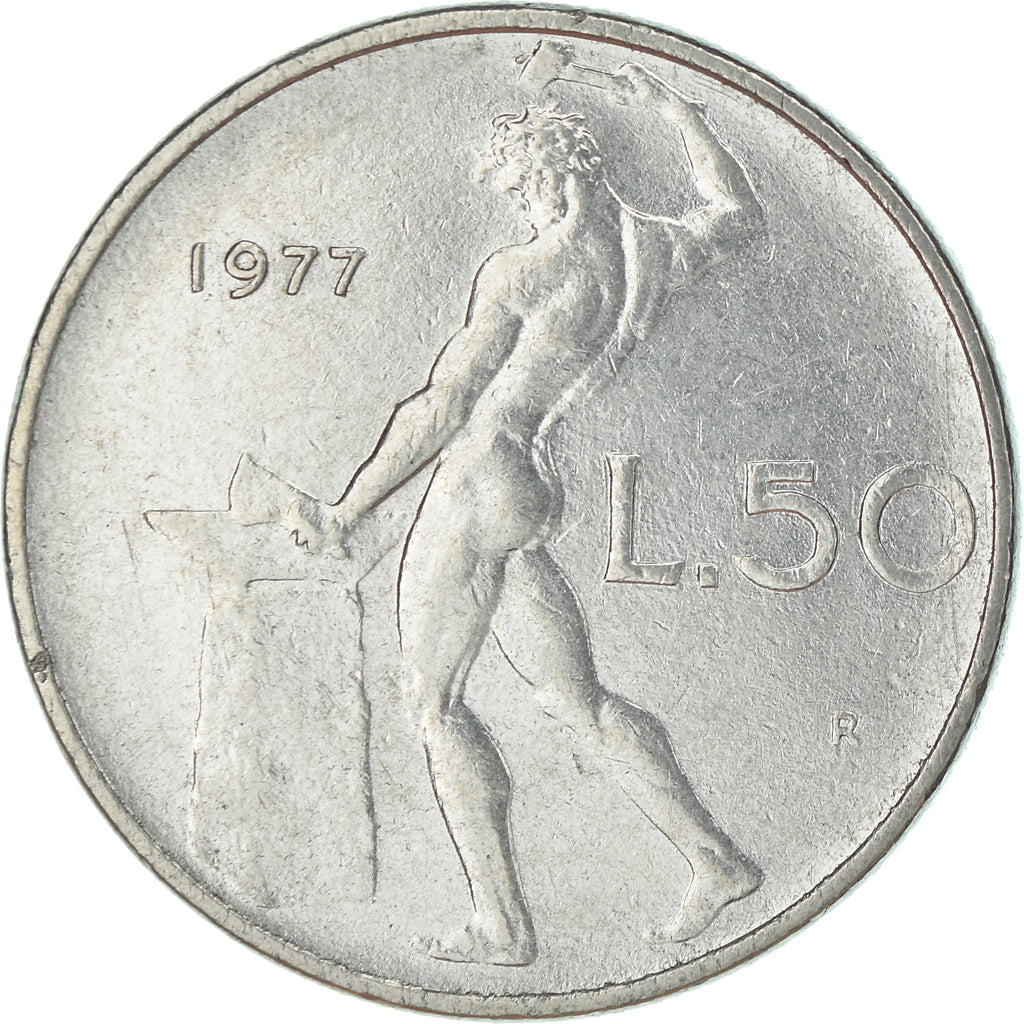 Moneta, Italia, 50 Lire, 1977