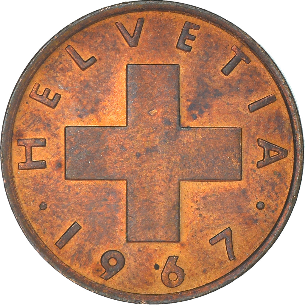 Coin, Switzerland, Rappen, 1967