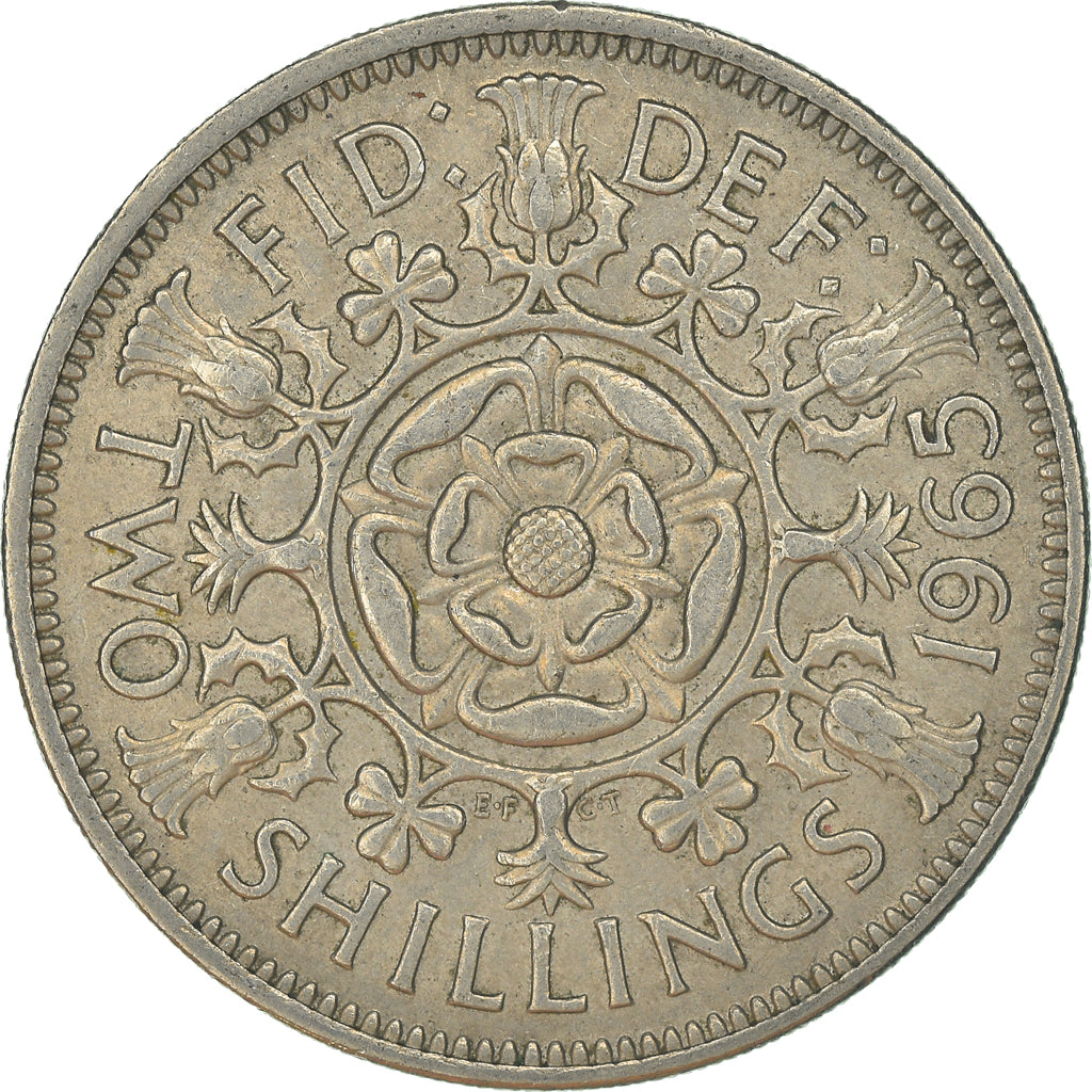 Munten, Groot Bretagne, Florin, Two Shillings, 1965
