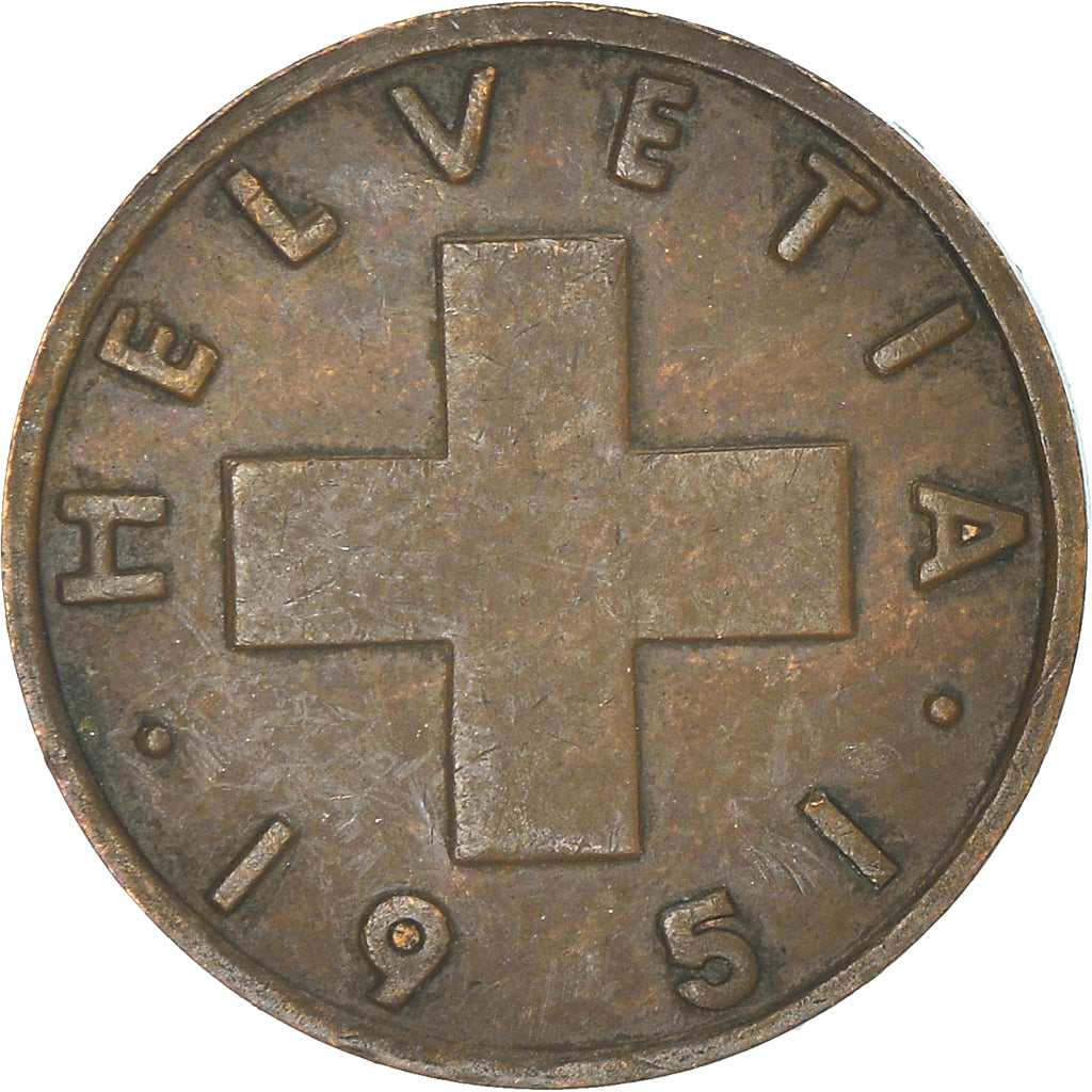Monnaie, Suisse, Rappen, 1951