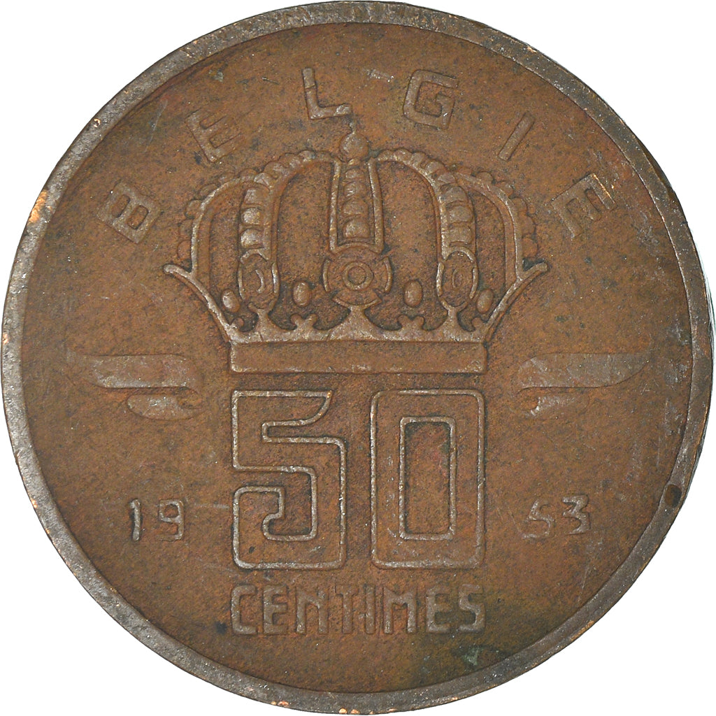 Moneta, Belgio, 50 Centimes, 1953