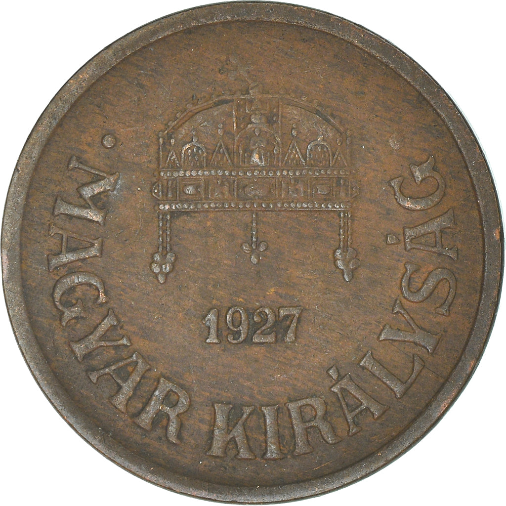 Monnaie, Hongrie, 2 Filler, 1927