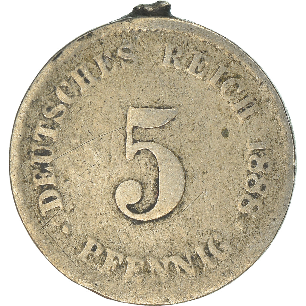 Moneta, GERMANIA - IMPERO, 5 Pfennig, 1888