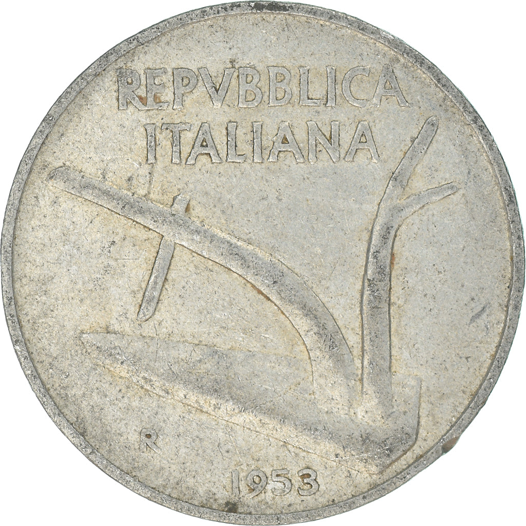 Munten, Italië, 10 Lire, 1953