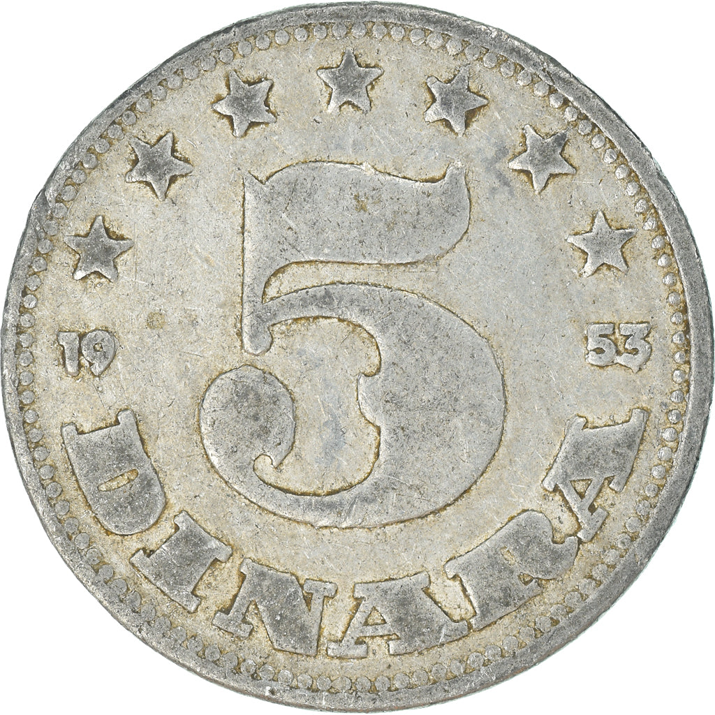 Münze, Jugoslawien, 5 Dinara, 1953