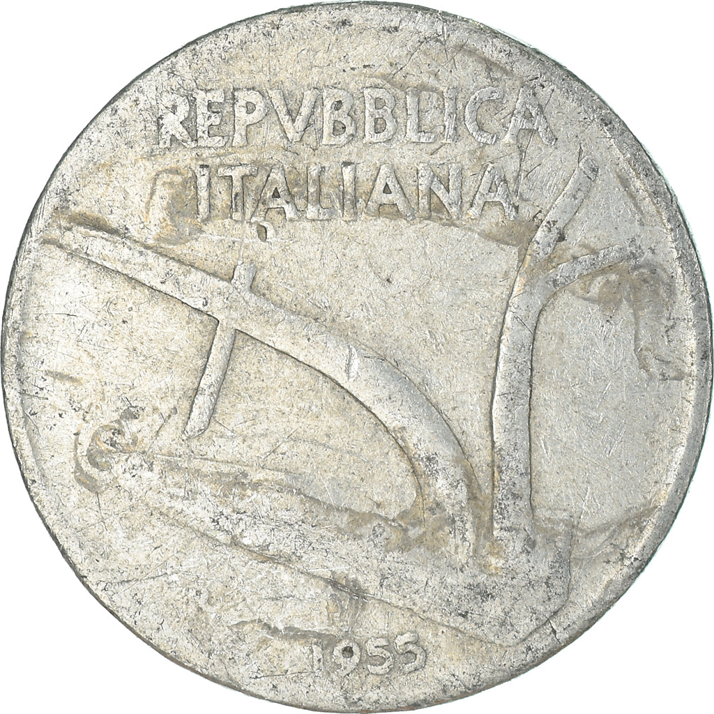 Munten, Italië, 10 Lire, 1955