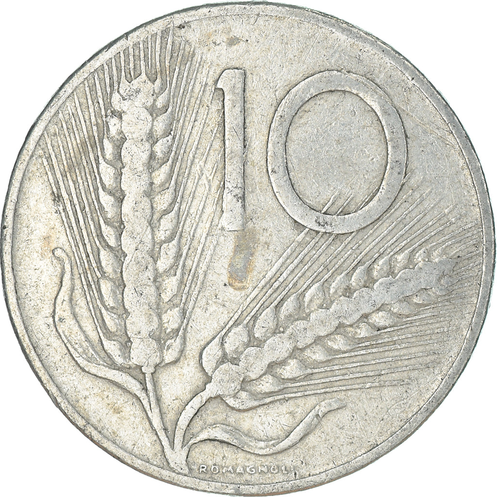 Munten, Italië, 10 Lire, 1955