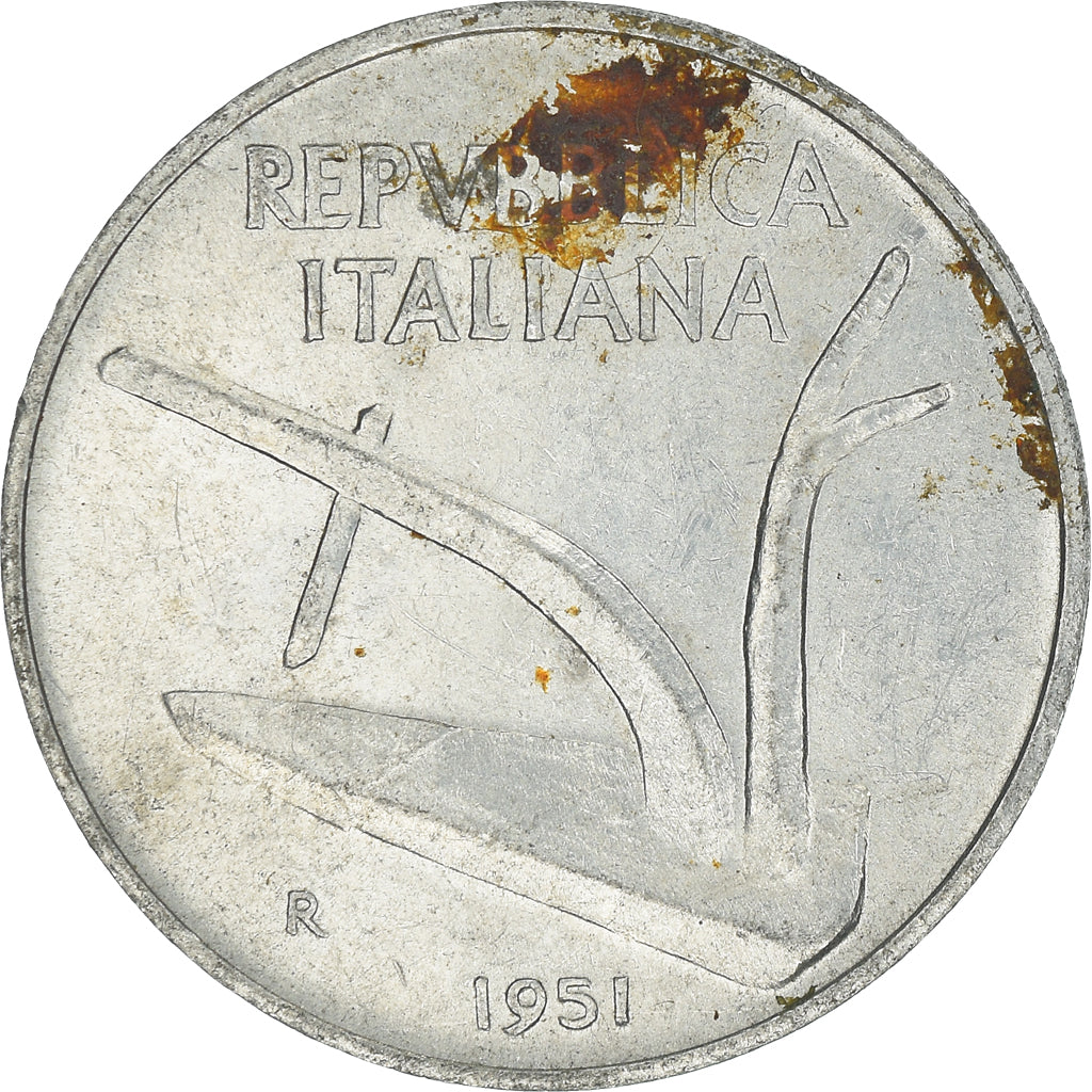 Munten, Italië, 10 Lire, 1951