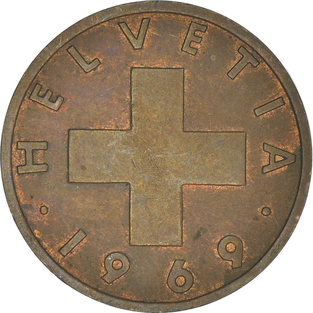 Moneta, Svizzera, 2 Rappen, 1969