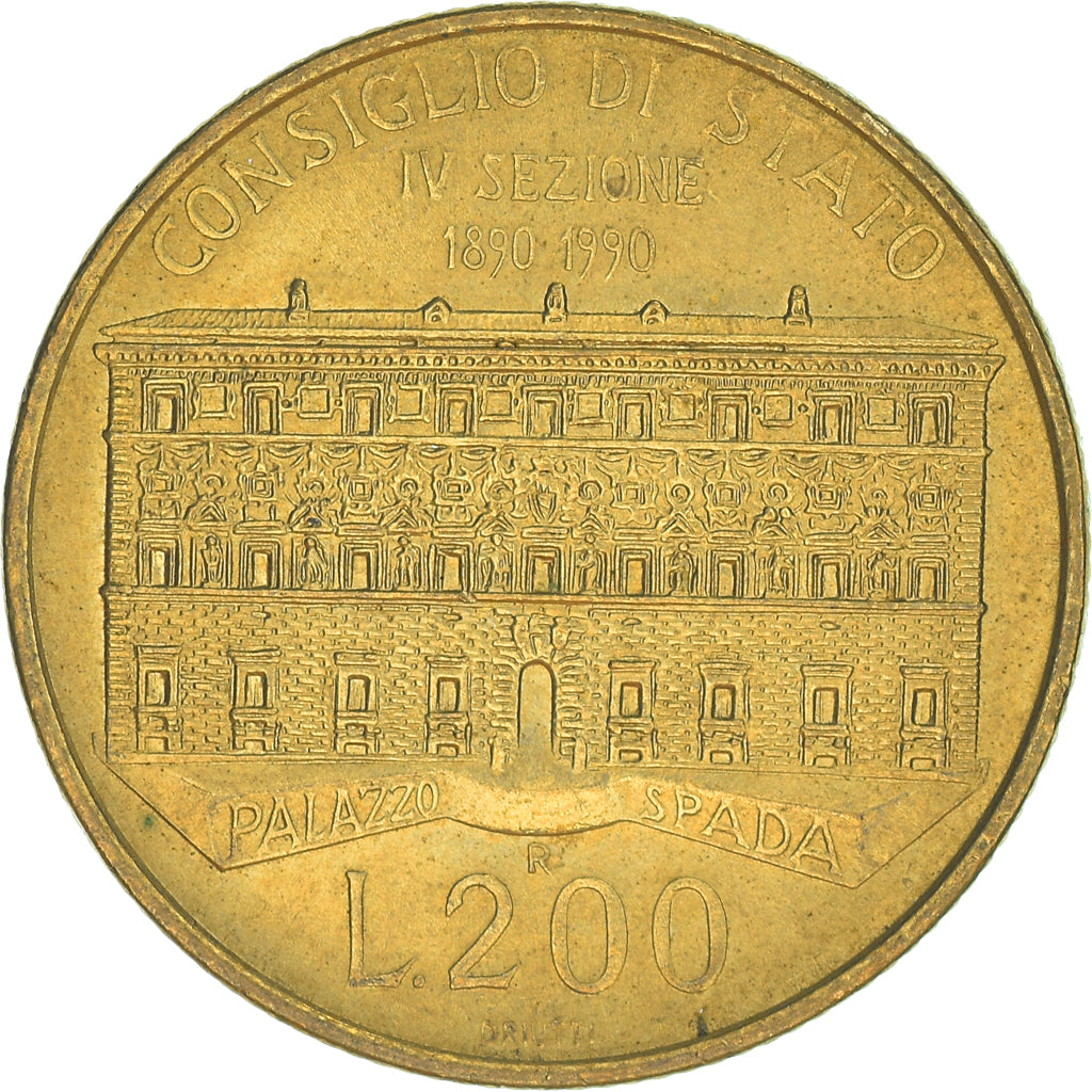 Monnaie, Italie, 200 Lire, 1990