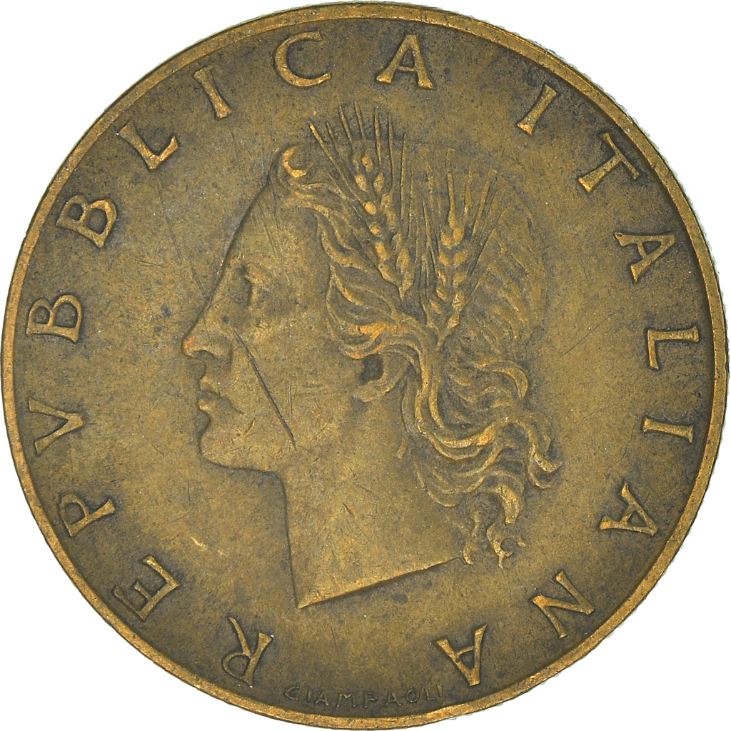 Moneta, Italia, 20 Lire, 1958