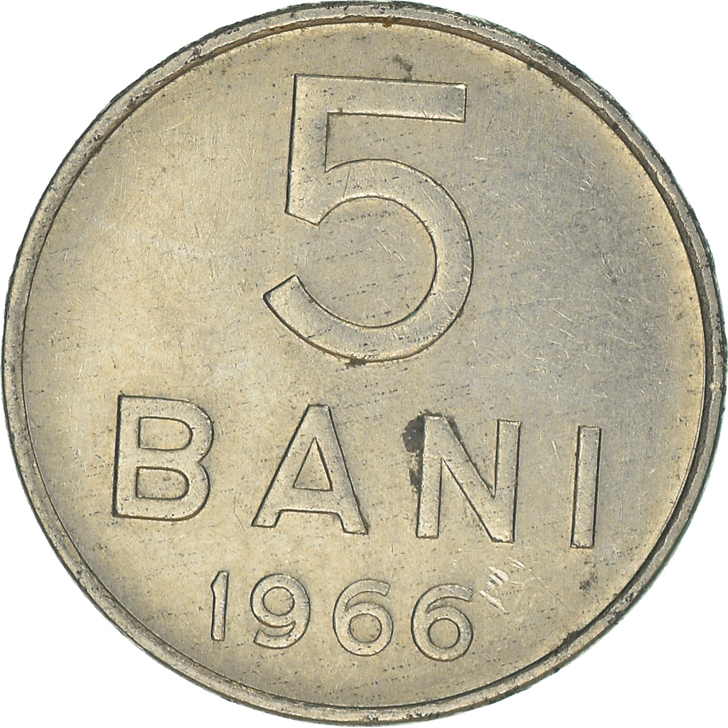 Monnaie, Roumanie, 5 Bani, 1966