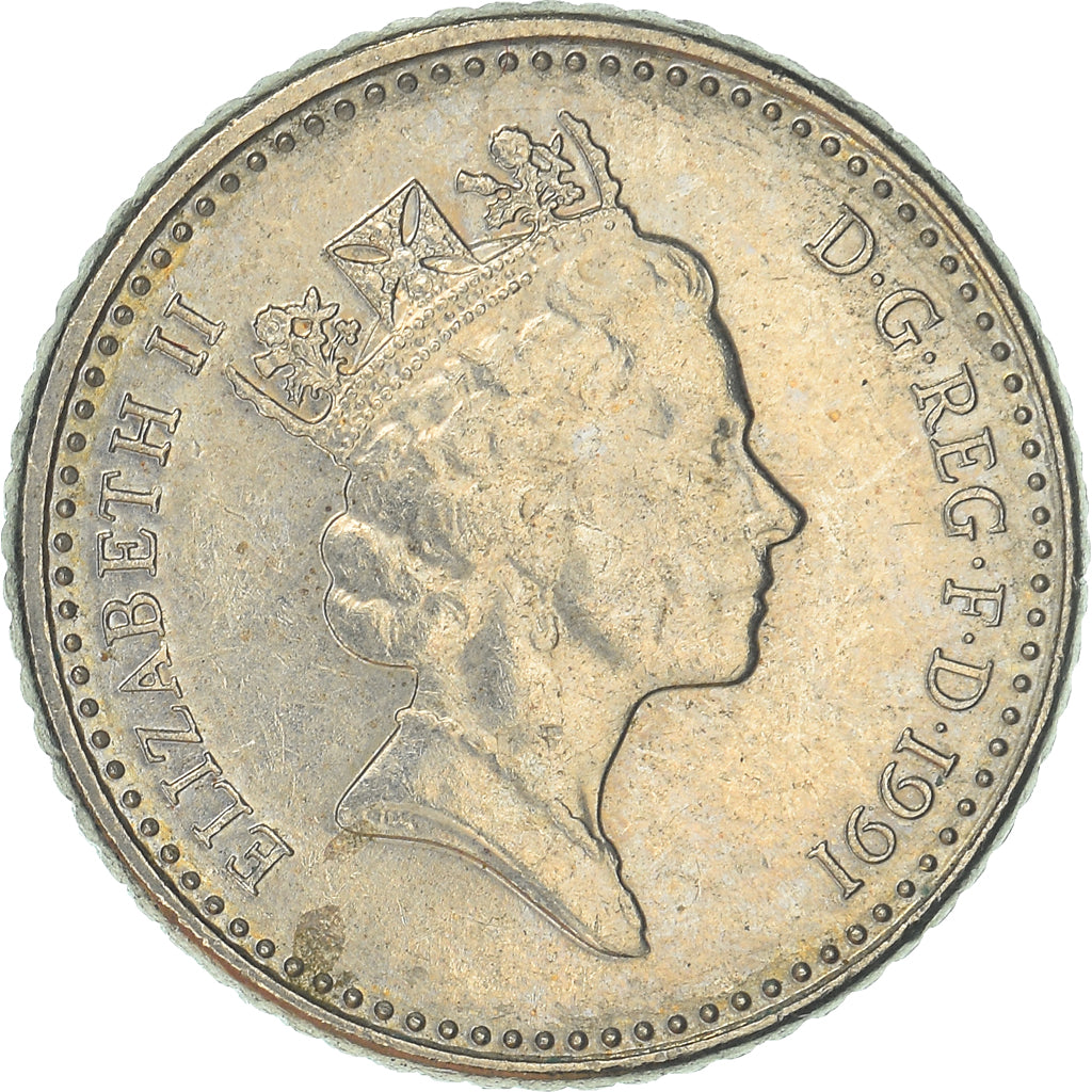 Moneda, Gran Bretaña, 5 Pence, 1991