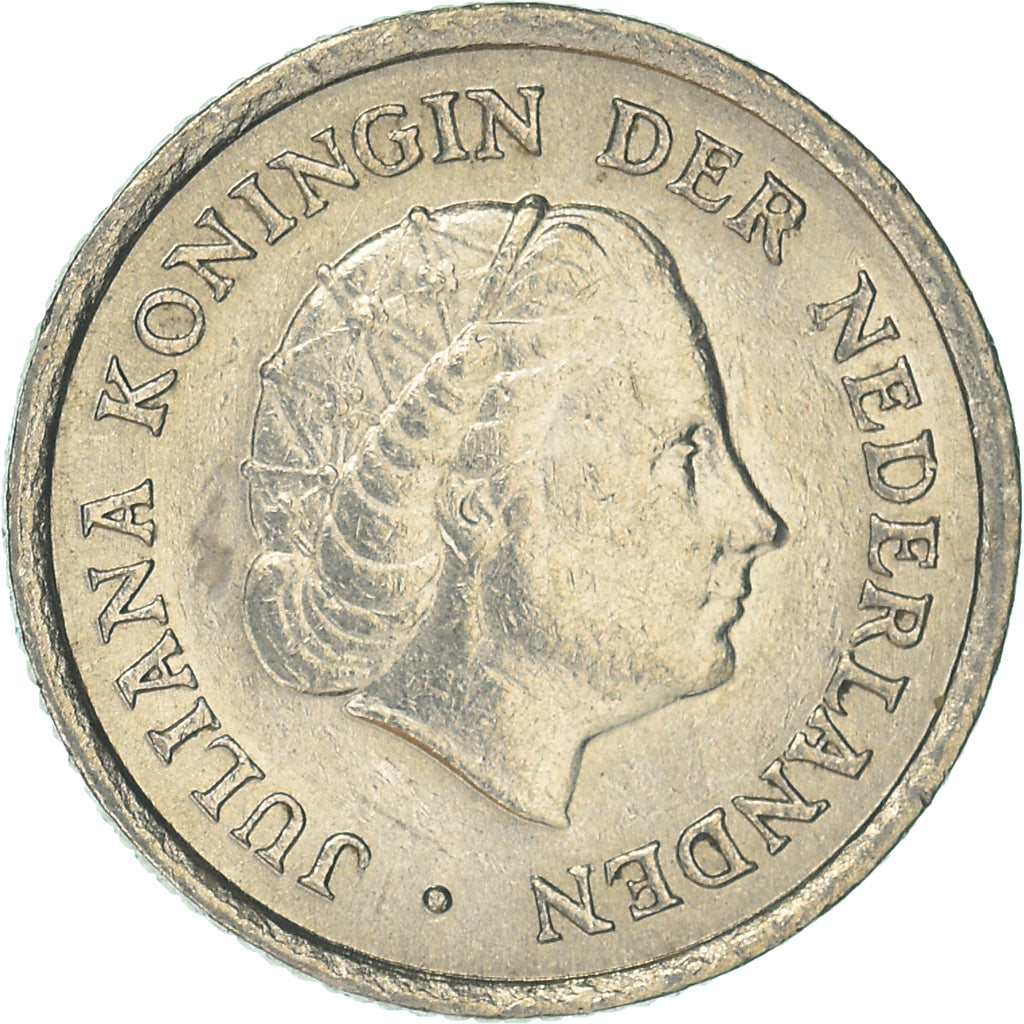 Moneda, Países Bajos, 10 Cents, 1965