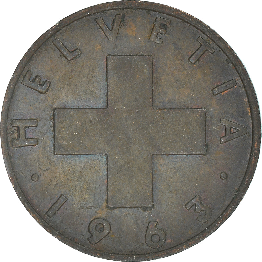 Monnaie, Suisse, 2 Rappen, 1963