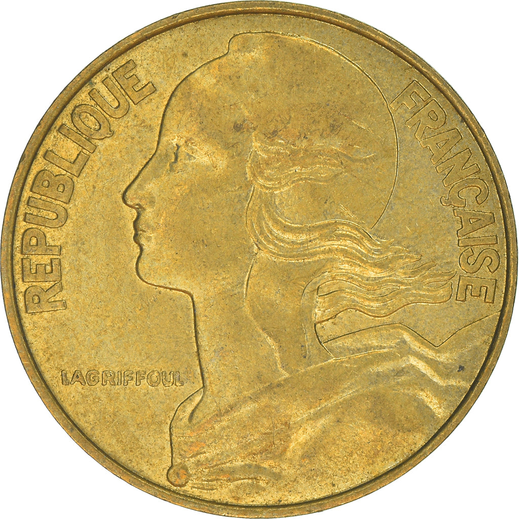 Moneta, Francja, 20 Centimes, 1986