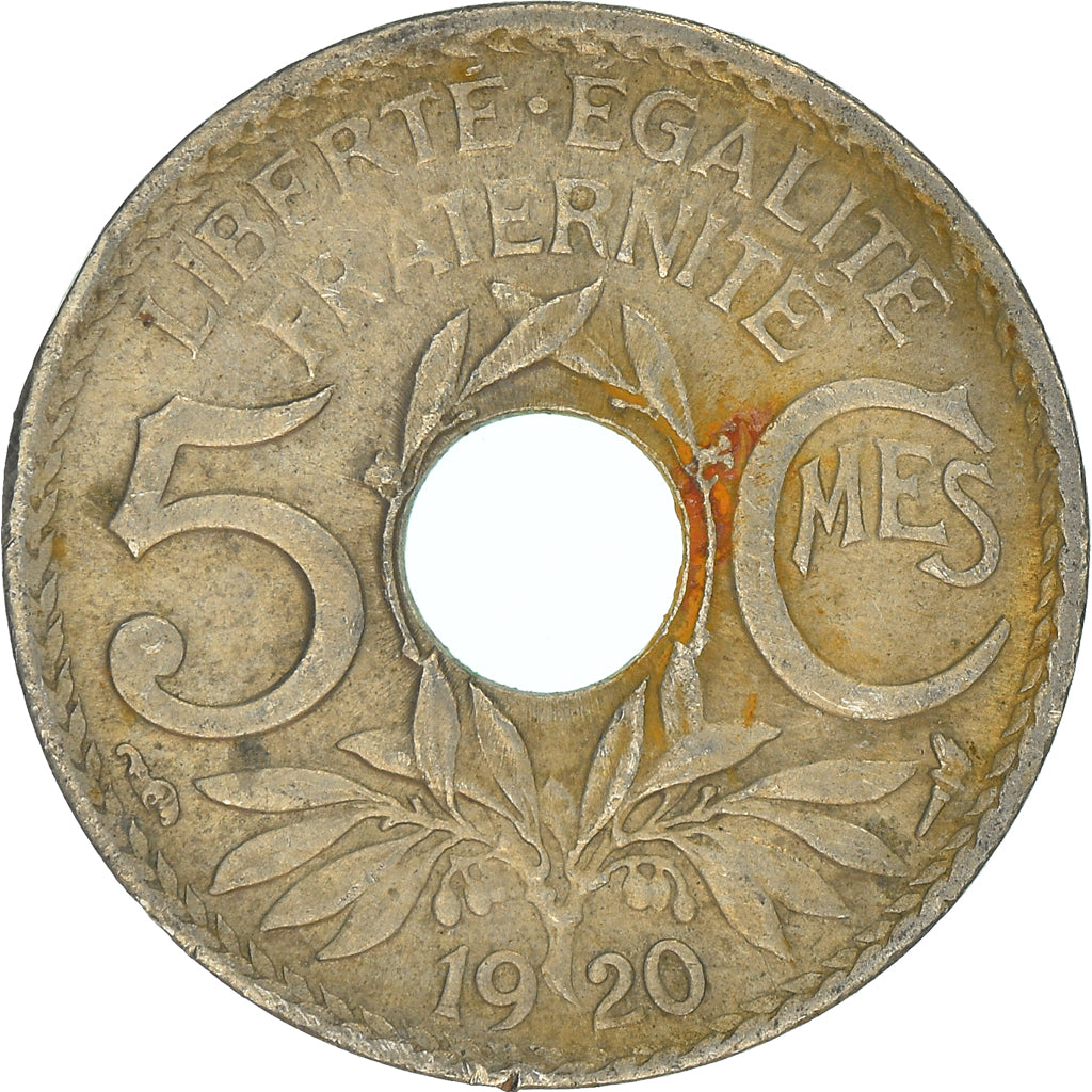 Moneta, Francia, 5 Centimes, 1920