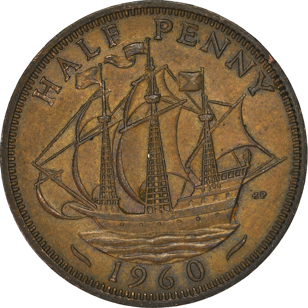Munten, Groot Bretagne, 1/2 Penny, 1960