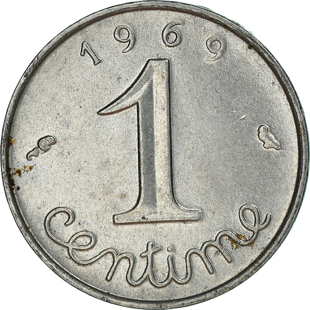 Moneda, Francia, Centime, 1969