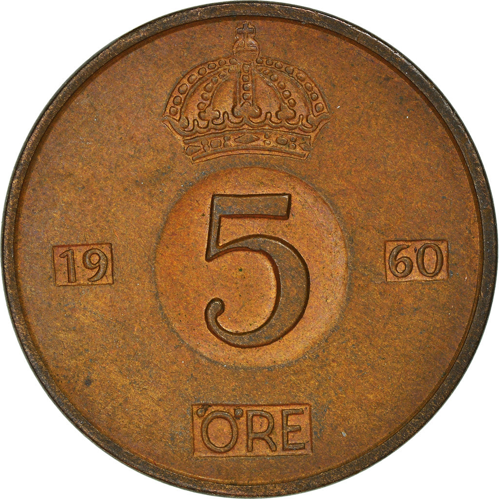 Coin, Sweden, 5 Öre, 1960
