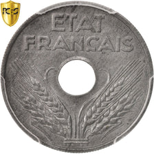 France, État français, 20 Centimes, 1944, Paris, PCGS, AU58, SUP, Zinc, KM:900.2