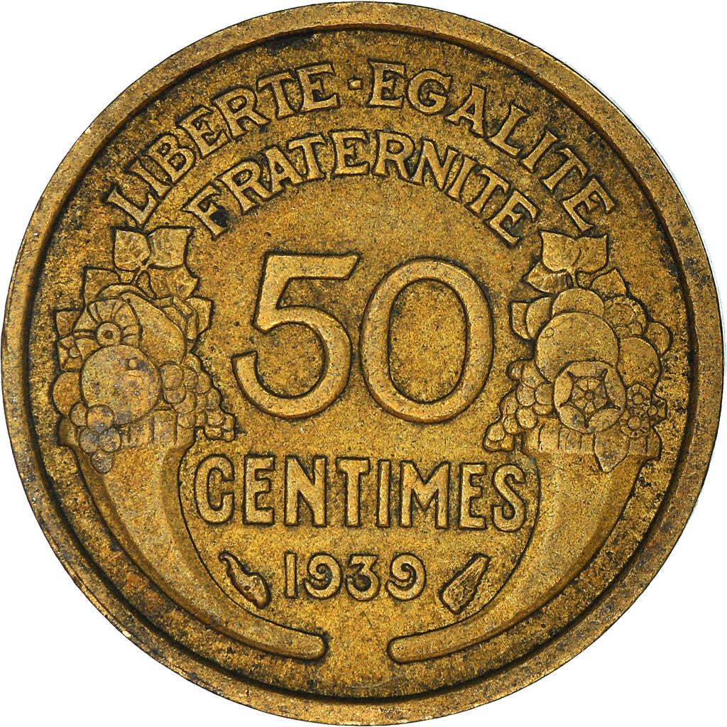 Münze, Frankreich, 50 Centimes, 1939