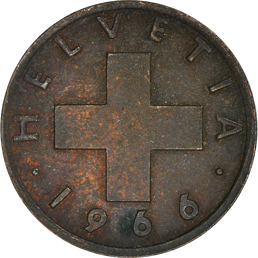 Moneta, Svizzera, Rappen, 1966