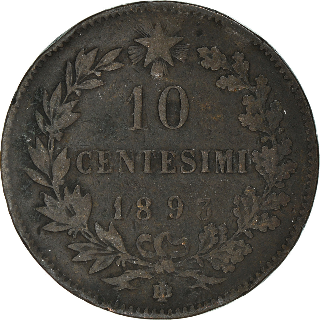 Moneta, Italia, 10 Centesimi, 1893