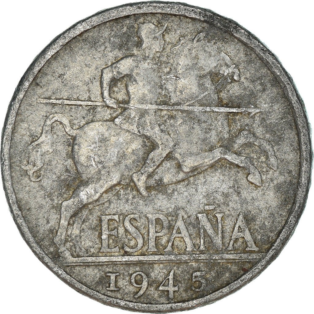 Münze, Spanien, 10 Centimos, 1945