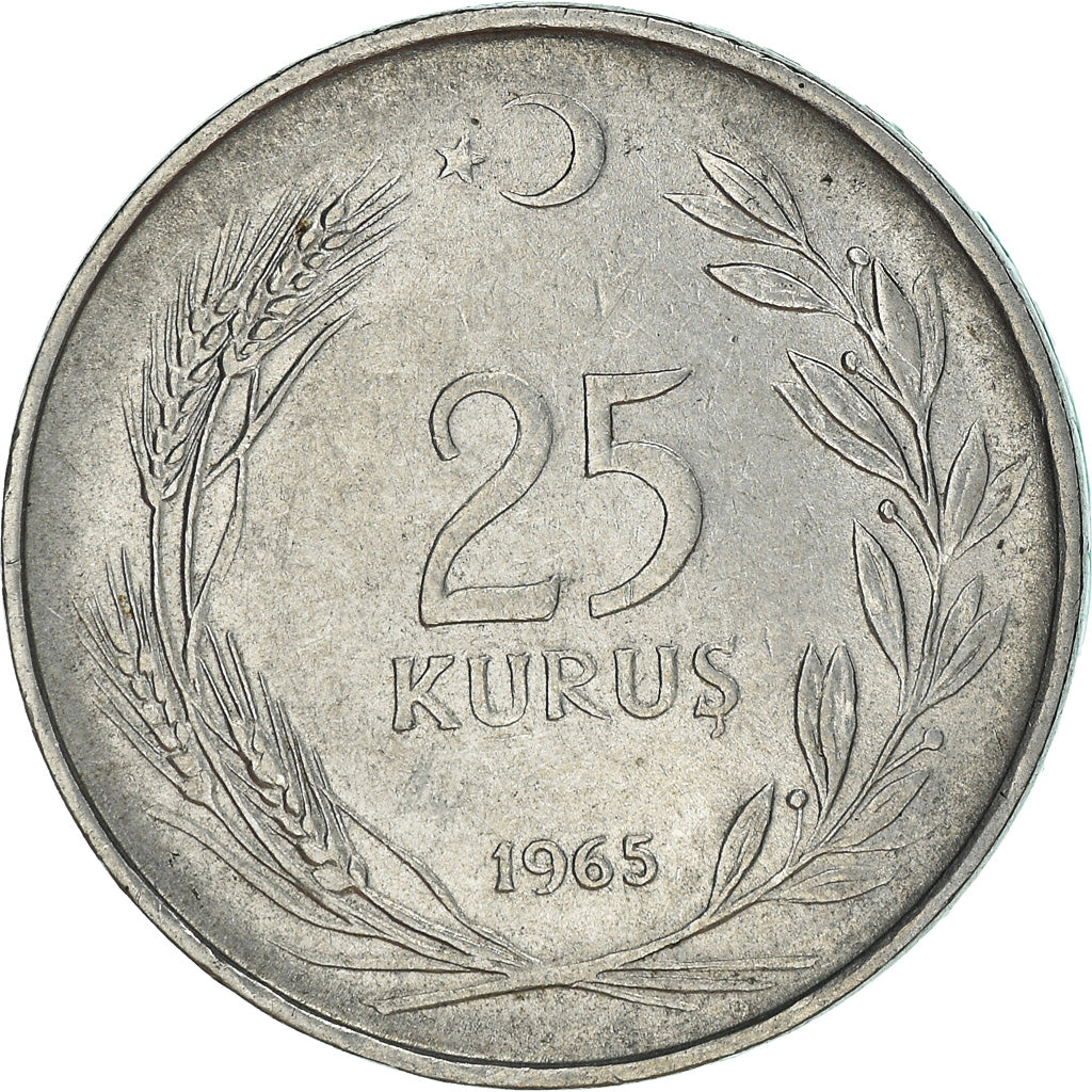 Coin, Turkey, 25 Kurus, 1965