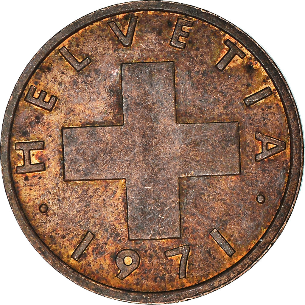 Moneta, Svizzera, Rappen, 1971