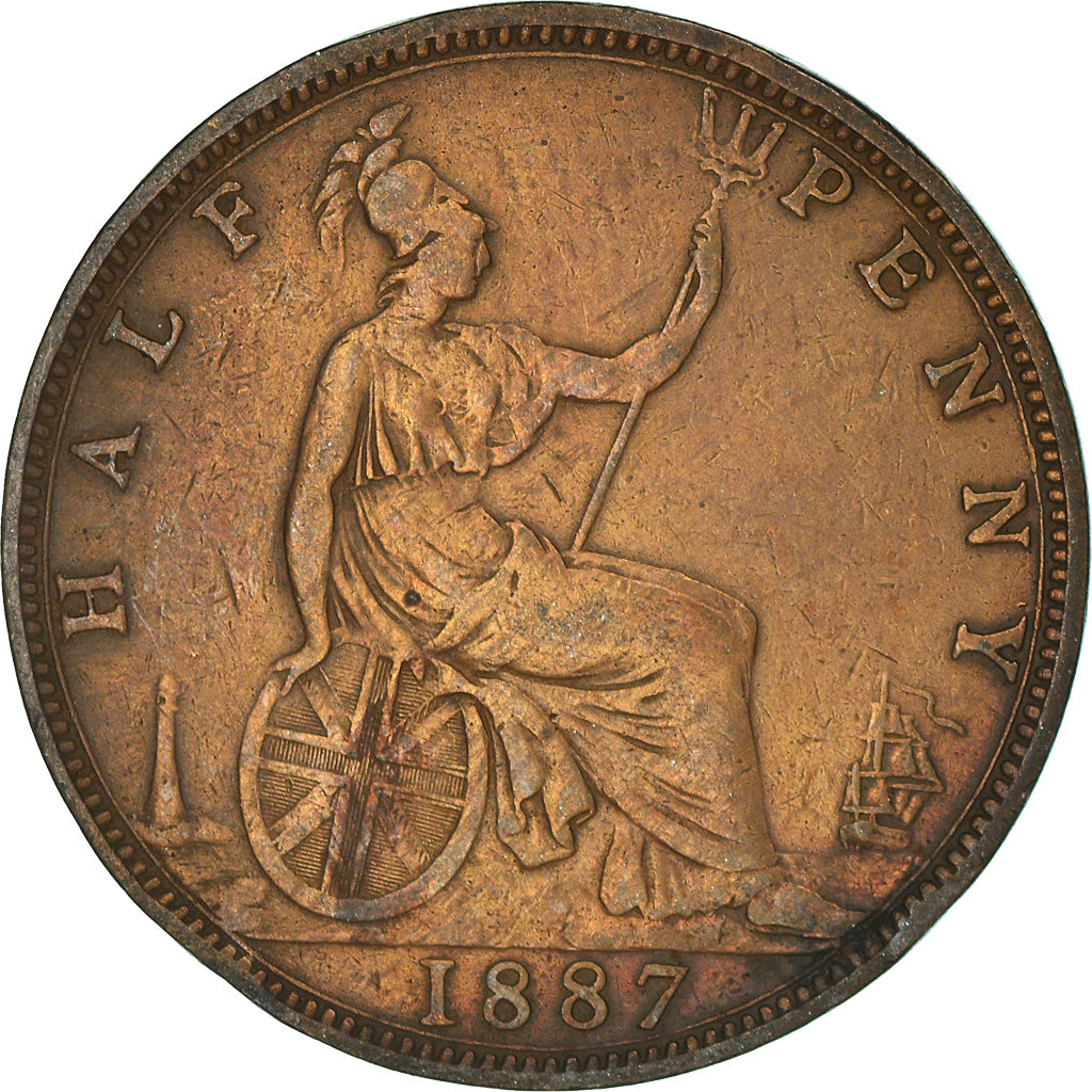 Coin, Great Britain, 1/2 Penny, 1887