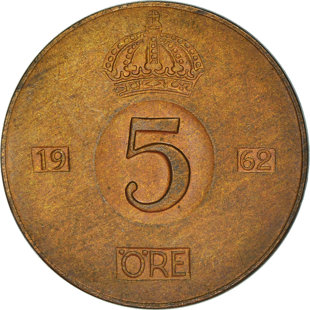 Coin, Sweden, 5 Öre, 1962