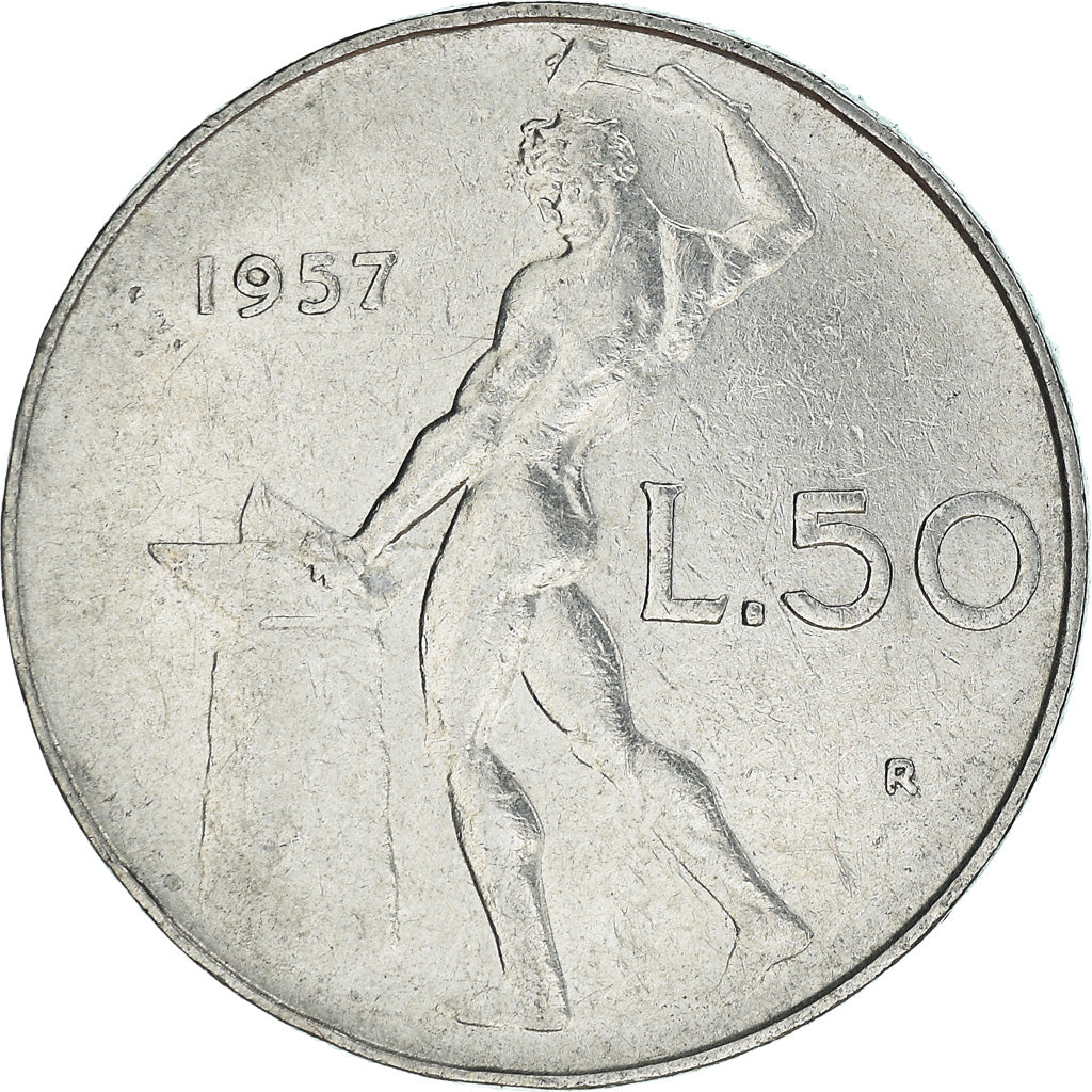 Munten, Italië, 50 Lire, 1957