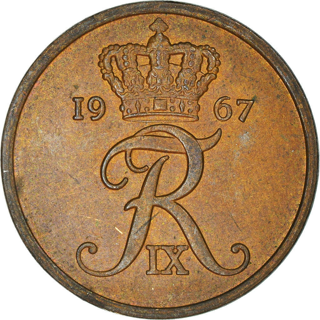 Munten, Denemarken, 5 Öre, 1967