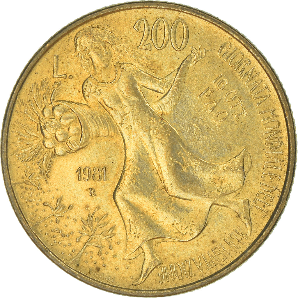 Monnaie, Italie, 200 Lire, 1981