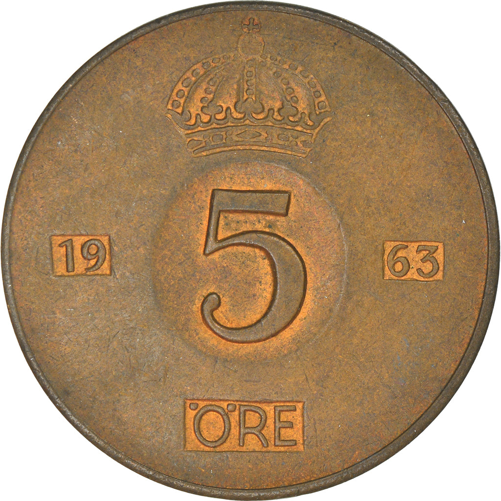 Coin, Sweden, 5 Öre, 1963