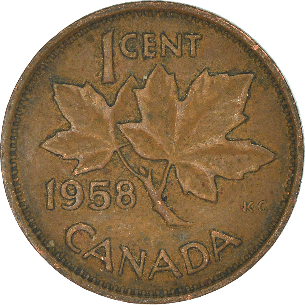 Moneta, Canada, Cent, 1958