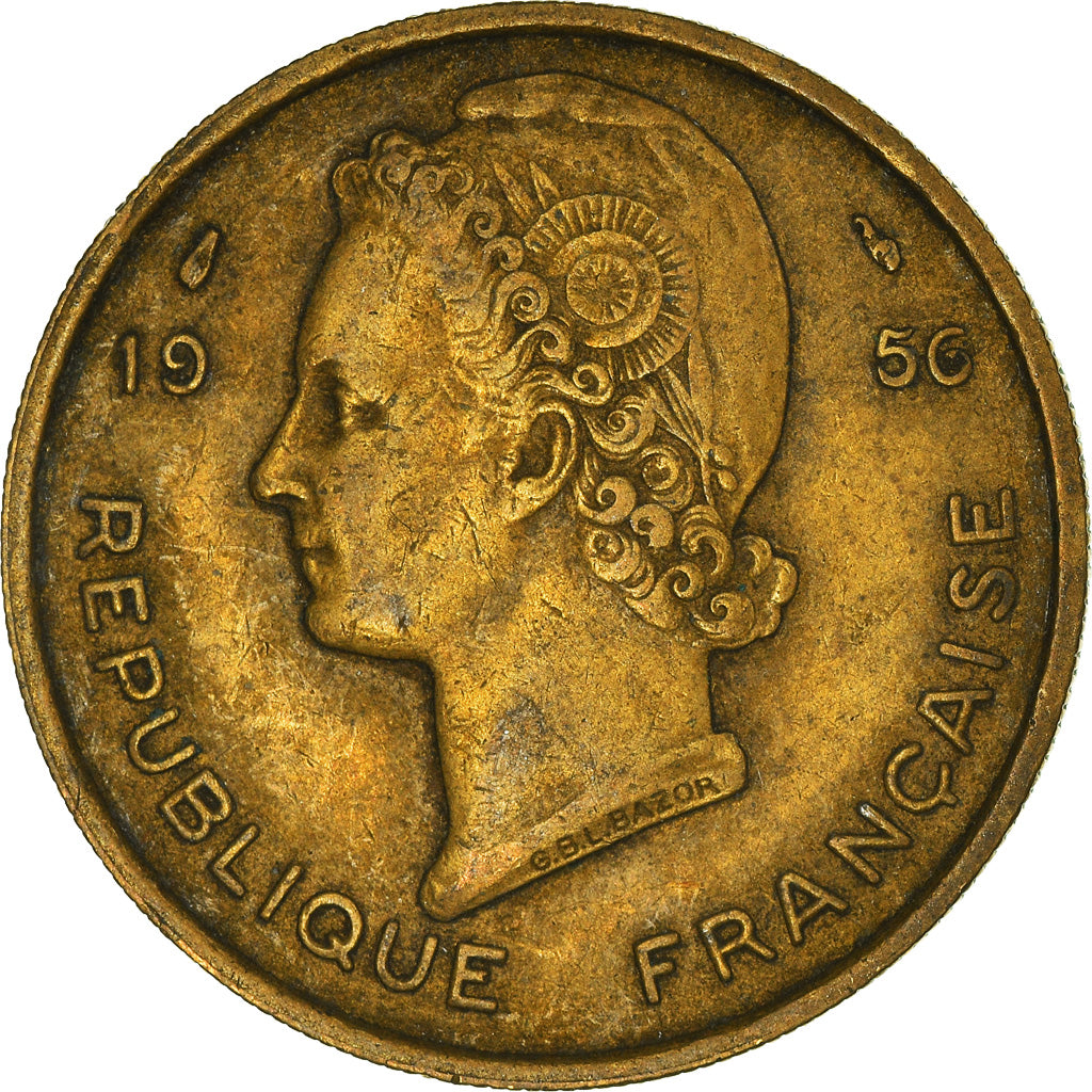 Moeda, África Ocidental Francesa, 25 Francs, 1956