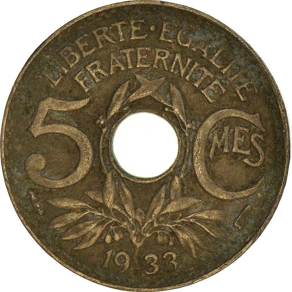 Coin, France, 5 Centimes, 1933