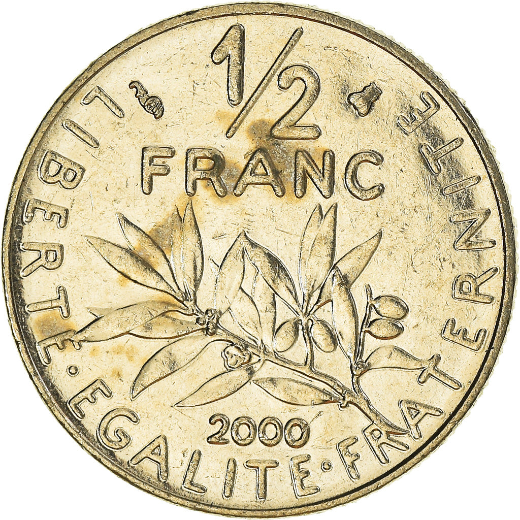 Moneta, Francja, 1/2 Franc, 2000