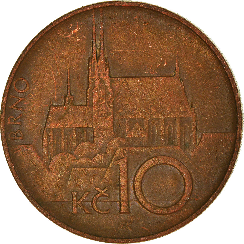 Moeda, República Checa, 10 Korun, 1995